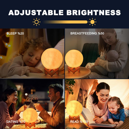 16 4.8 inch Moon Lamp Upgrade Colors, Moon Light Gifts for Girls Boys Kids Women Birthday, Teen Gifts Trendy Stuff
