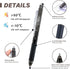 ParKoo Retractable Erasable Gel Pens Clicker Fine Point 0.7 mm, Make Mistakes Disappear, 3 Black/3 Blue Ink Pens with 4 Bonus Refills for Drawing Writing Journaling and Crossword Puzzles by ParKoo
