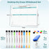 Dry Erase White Board with Stand, Double-Sided Weekly 12x16 inch, 10 Markers, 6 Magnets, Portable for Office