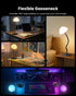 Andxvna 3 Dimmable 5%-100%, 4 RGB Table Lamp with Color Temperatures, Stepless Bedside Lamp Flexible Gooseneck LED