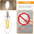 16 Pack Bulbs 40W 4000K B11 4W Bulbs 90 450LM, E12 Non-Dimmable LED Candelabra Equivalent, Cool White, LED Light