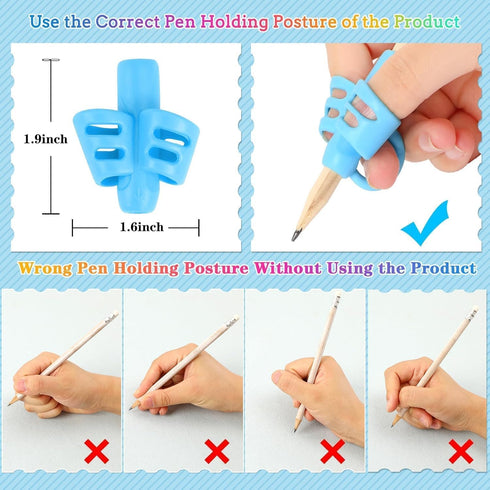 ALLFELIXA 12 PCS Pen Grip, Grips for Pencils, Pencil Holder for Kids Handwriting