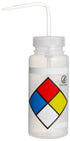 SP Bel-Art Right-to-Know Safety-Vented 4-Color Wash Bottles, 500ml (16oz), Pack of 4, Polyethylene with Natural