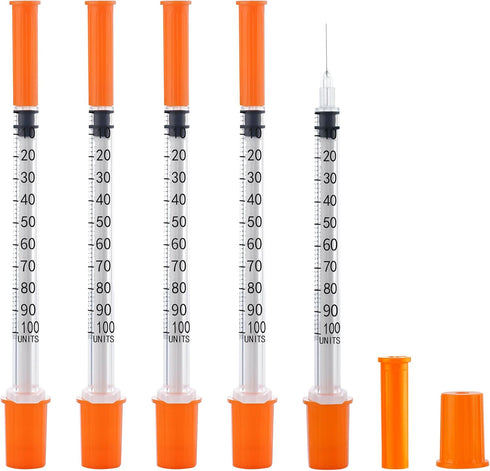 31g 1cc 5/16 Inch-8mm Syringes Compatible U-100 for Liquid Individually Sealed Packaging Pack of 20