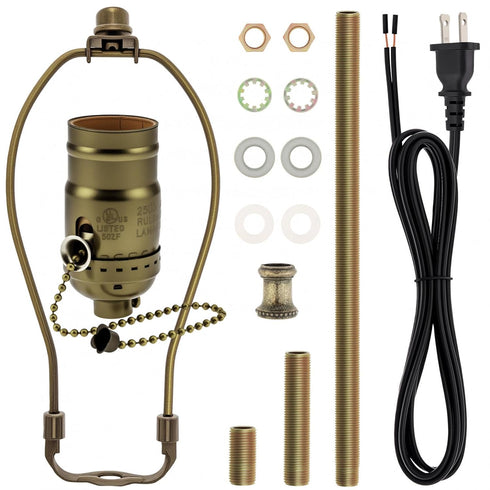 RTNLIT Lamp Rewire Kit, Make a Lamp Repair Wiring Kit, Includes Light Socket