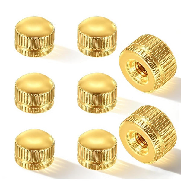 HOKIMEEN Screw Caps for Light Fixtures, Metal M4 Threaded Cap Nuts, 0.25 inch