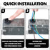100 Pcs Non Metallic Button Push-in Cable Connector, Black Snap Connector for Junction Box (3/8 Trade Size)
