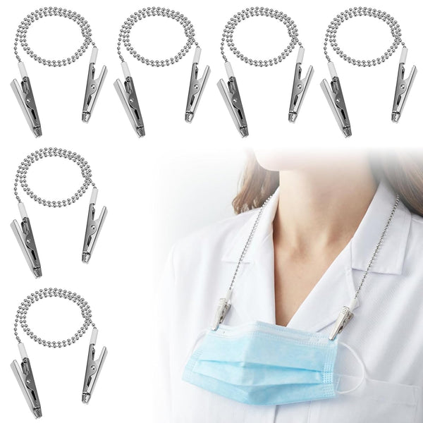 QFGasre Dental Bib Clips Bib Holder Dental Napkin Clip 6pcs Metal Napkin Clip
