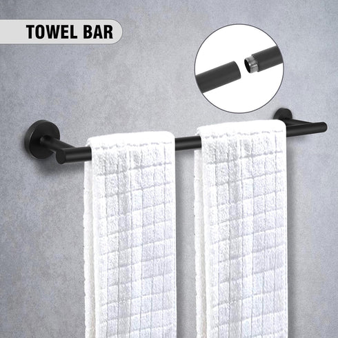 AGKXHDEC 5-Piece Set, Set Set Towel Racks for Bathroom, Stainless Steel Bathroom Accessories Bathroom Towel Holder Wall