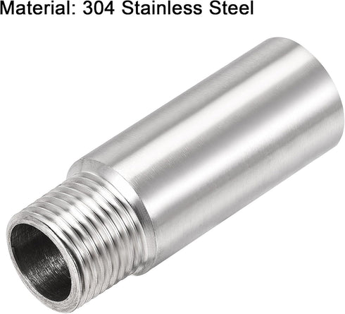 uxcell Shower Head Extension Arm, Stainless Steel 1/2PT Male to 1/2PT Female Thread 70mm Length Cast Pipe Fitting