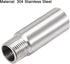 uxcell Shower Head Extension Arm, Stainless Steel 1/2PT Male to 1/2PT Female Thread 70mm Length Cast Pipe Fitting