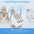 UK Ireland Travel Plug Adapter, RATEA Type G Power Adaptor with 3 USB-A, 1 USB-C Outlet Charger for US to Scotland London England British Irish Kenya Dubai Qatar Hongkong Plug Converter