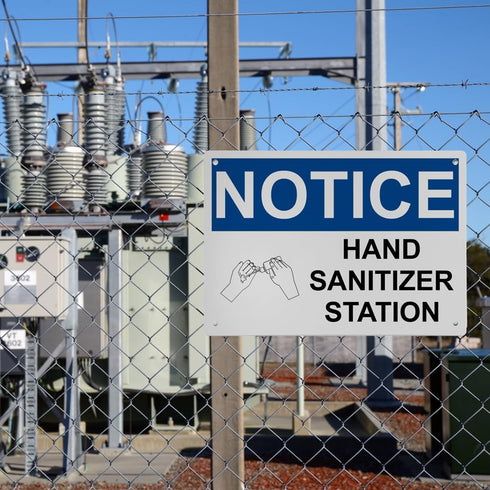 Voodoxo 8 12 Weatherproof OSHA Wash Hands Sign (Hand Sanitizer Station) Portrait Vertical in" x in" Indoor Outdoor UV