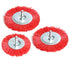 3Pcs Abrasive Wire Wheel Brushes, Assorted Nylon Brush Set for Drill with 1/4" Shank