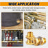 KOOTNAS 2-Pack Solid Brass Bulkhead Fittings, 1/4 NPT Taper Female, 3/4" Straight Male Thread Connector for Water Tank