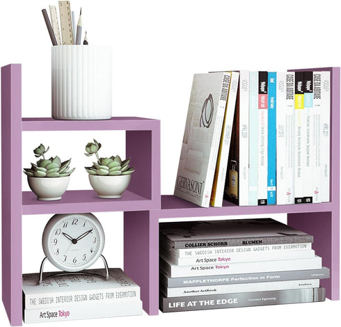 Jerry & Maggie Desktop Organizer Office Storage Rack, Adjustable Wood Display Shelf for Birthday Gifts, Toy Home Decor