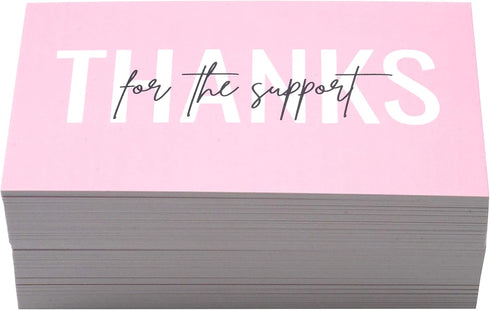 RXBC2011 100 Little Thank You Cards, Handwritten Lettering Design Bulk Thank You Notes for All Occasion 3.5 x 2 Inch
