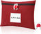 Money Bag with Lock and 2 Keys, 11.4*8.3inch Canvas Documents Bag for Cash, Business Personal, Red