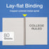 Oxford Spiral Notebooks, 2 Pack, 100% Recycled, College Ruled, Kraft, Gold Foil Designs, 80 Sheets/160 Pages, Student
