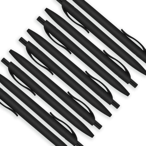 deegtran Pens Bulk | 200 Pack No Bleed Black Barrel Click Pens | Wholesale Retractable Ballpoint Pens