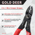 4 in 1 Wire Crimper Stripper 7 Inches Compact Wire Stripper Multi Purpose Electricians Pliers Professional Electrical Cable Stripping Crimping Tool 12-20 AWG Wire for Household Industrial by GOLD DEER