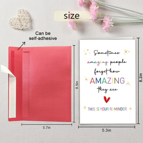 Qiavor Amazing People Thank You Card for Friends Coworker, Funny Appreciation Gift for Teacher Pastor Nurse Doctor