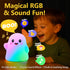 nextanG Dimmable RGB Ghost Night Light Color-Changing Tap Control Fun Toy for Kids, Soft Squishy Silicone Lamp