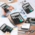 YOUHO 12-Bit Solar Battery Dual Power Electronic Calculator with Large LCD Display, Office Calculator Black (KK-837B,