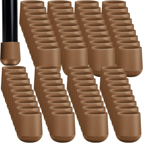 Jetec 7/8 Inch Folding Chair Leg Caps Heavy-Duty Plastic Chair End Caps