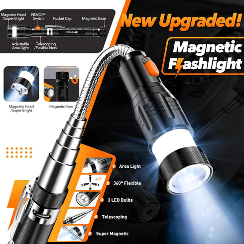 Set, Gifts for Men, Extendable Telescoping Magnetic Pickup Tools Anniversary Birthday Gift for Men Dad Husband Him