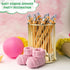 Yeaqee 100 Sets Woodland Safari Baby Shower Gifts - Bamboo Pens and Greeting Cards for Gender Reveal Favors