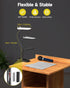CUHIOY Desk Lamp, USB-C Battery-Operated Clip on Reading Light, 38 LEDs with 5 Colors and 5 Brightness Levels, Flexible