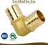 90 Degree 3/4" PEX Elbow, Durable Brass Crimp Fitting for Plumbing Repairs (5 Pack)