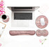 Ergonomic Mouse Pad with Wrist Support Set, Keyboard Wrist Rest for Laptop Gaming Office, Pink Glitter