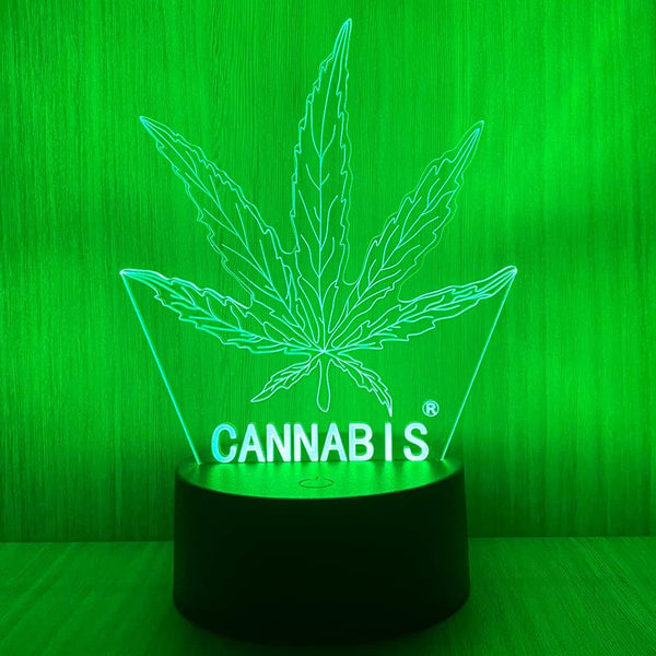 420 Leaf 3D LED Table Lamp, Optical Visual Illusion Night Light for Home Decor