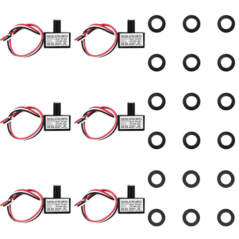 BTFO 6pcs 105V-130V AC Photocell Light Sensor with Auto On/Off, Dusk to Dawn