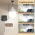 6500K IP65 3 1 Pack Solar Shed Light Indoor Outdoor, Daytime Available Pendant Light with Pull String, Power Display