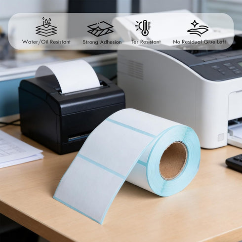 Geehouz Stickers3" 2" (76.2mm 50.8mm) 500 Direct Thermal Label x x Self-Adhesive Rectangle Sticker Paper, Universal
