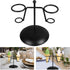 2-slot DOITOOL Ice Cream Cone Holder Stand, Iron Ice Cream Display Rack with Base, Black Egg Cone Holder for Dessert