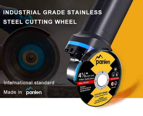 25 Pack - 4.5" 7/8" Arbor Cut Off Wheels for Metal, Premium Stainless Steel Cutting Wheel for Angle Grinder