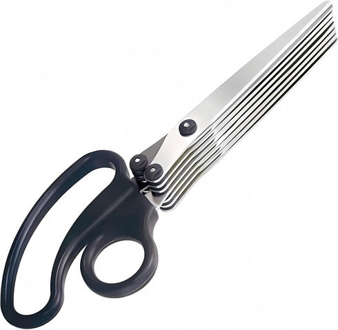 Sunstar Stationery S3711455 7-Blade Shredder Scissors, 7.9 inches (200 mm), Black