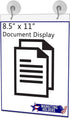 Marketing Holders Window Mount Sign Holder for 8.5" x 11" Advertisements, Double Sided Clear Acrylic with Suction Cups