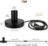 Industrial Mini Table Lamp Base - E26 E27 Without Shade, Short Desk Lamp Exposed Bulb Base, Simple Metal with 5.8ft Cord