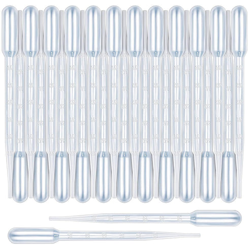 Teenitor 3ML Pipettes Plastic Eye Droppers, 25PCS Transfer Pipettes for Essential Oils, Dropping Liquids