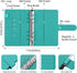SKYDUE Budget Binder, Money Saving Binder with Zipper Envelopes, Cash Envelopes and Expense Sheets (Turquoise)
