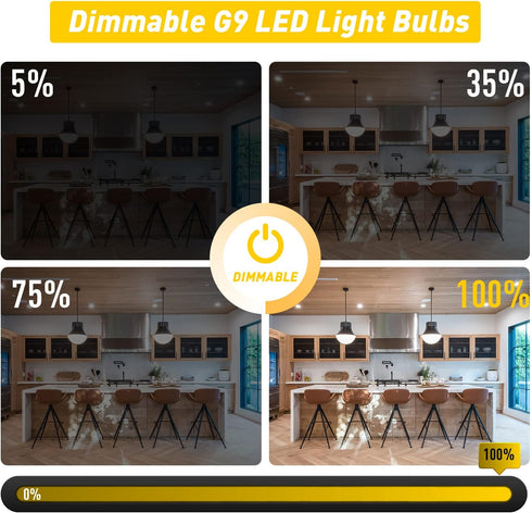 Dimmable G9 Bulbs 3W 4000K (G9 20W 25W 30W AC120V 0-100% Dimming G9 Bulbs 4-Pack Led Neutral White Halogen Equivalent)