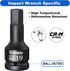 3/4 Inch Set, 5-Piece 14mm-24mm, Set, Toolwiz Drive Impact Hex Bit Metric Cr-Mo Steel, One-Piece Construction