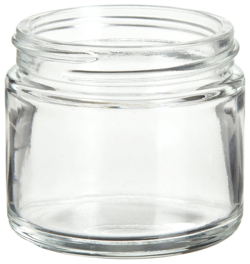 Wheaton W216919 Clear Glass 2oz Straight Sided Jar, Case of 144, without 53-400 Cap