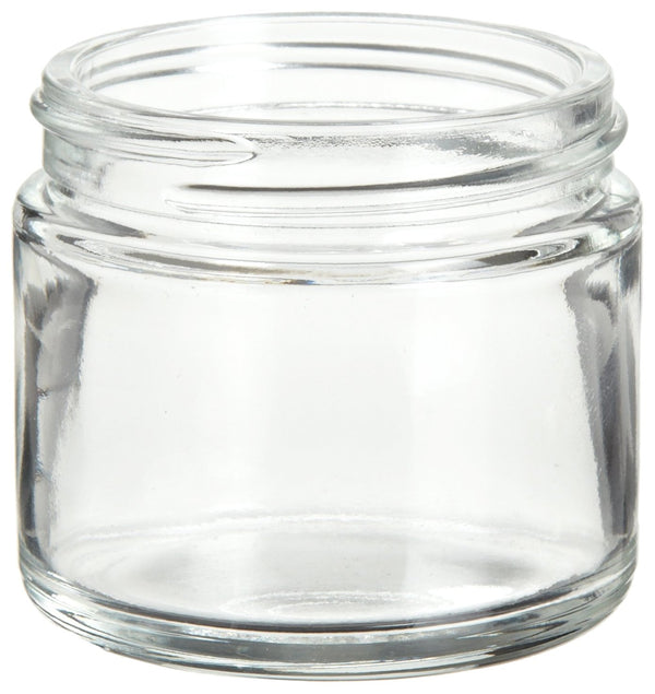 Wheaton W216919 Clear Glass 2oz Straight Sided Jar, Case of 144, without 53-400 Cap