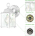 2 Packs Bulbs WISBEAM White Outdoor Wall Lantern, Black Exterior Waterproof Wall Sconce for House, Aluminum Housing